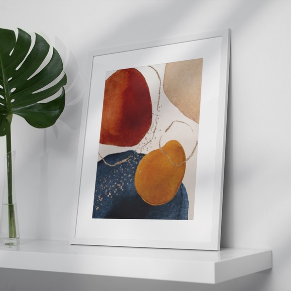 Modern Abstract Shape Wall Art Poster Print UNFRAMED. - Picture 6 of 14